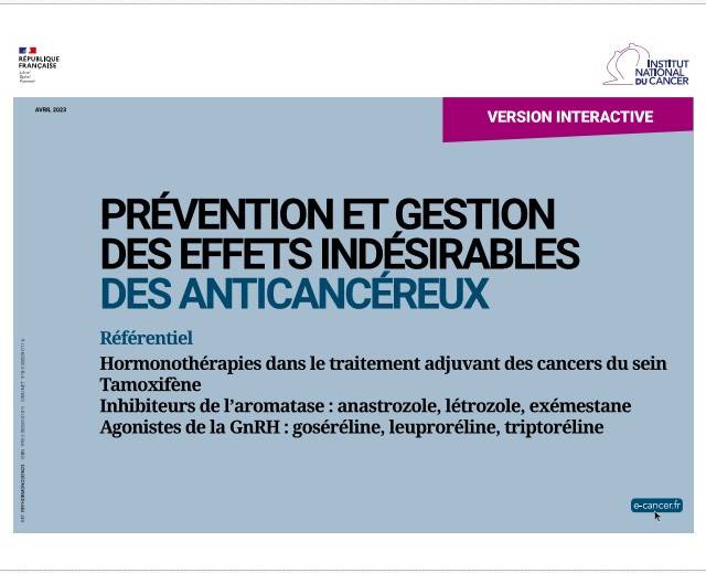 Prévention et gestion des effets indésirables des anticancéreux ...