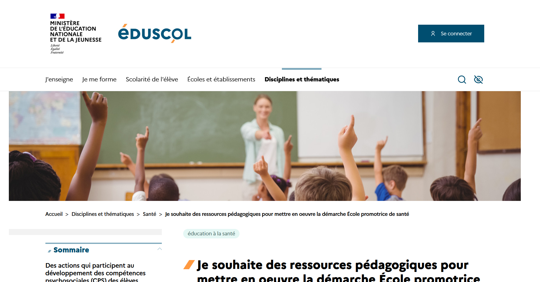 Eduscol: des ressources pedagogiques pour mettre en œuvre la demarche ...